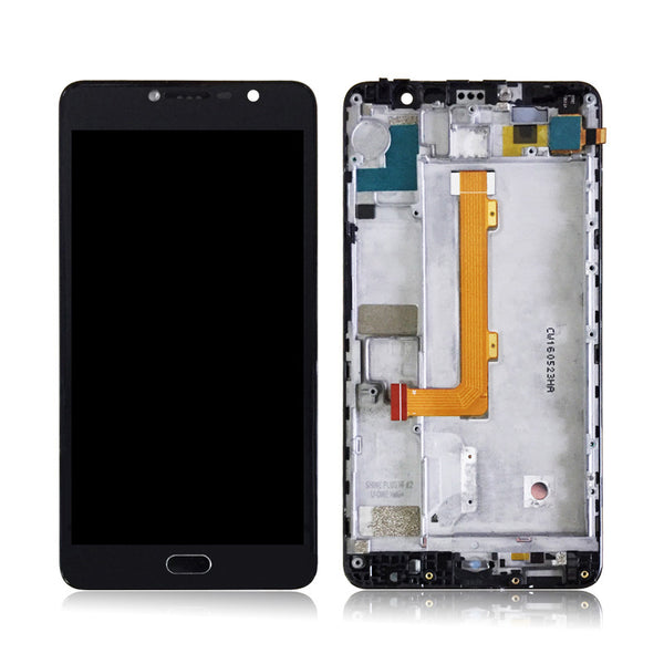 OEM LCD Screen and Digitizer Assembly Part with Frame for Vodafone Smart ultra 7 / VF700 - Black