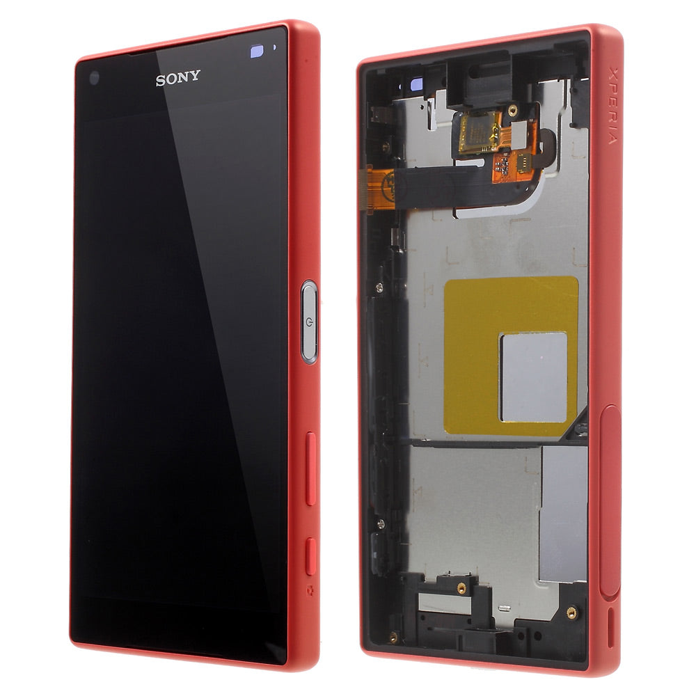 LCD Screen and Digitizer Assembly with Front Housing for Sony Xperia Z5 Compact (OEM material assembly)