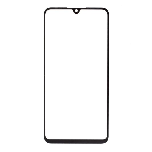 For Huawei P30 Lite Front Screen Glass Lens with Frame Replacement Part (without Logo) - Black