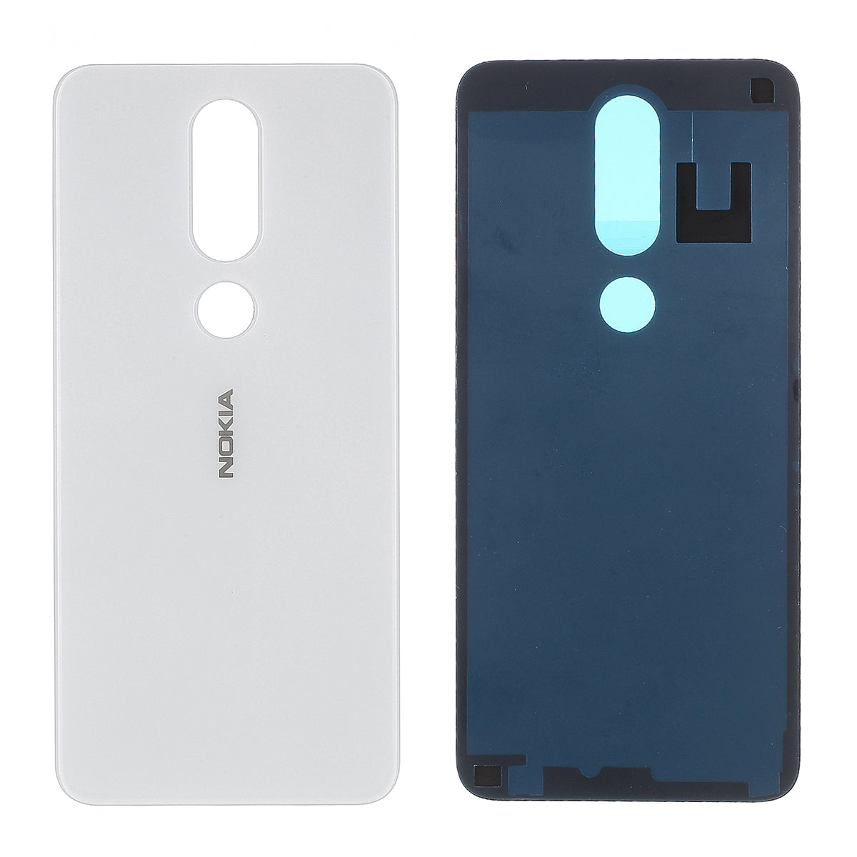 Battery Housing Door Replacement Part with Adhesive Sticker for Nokia 6.1 Plus/X6