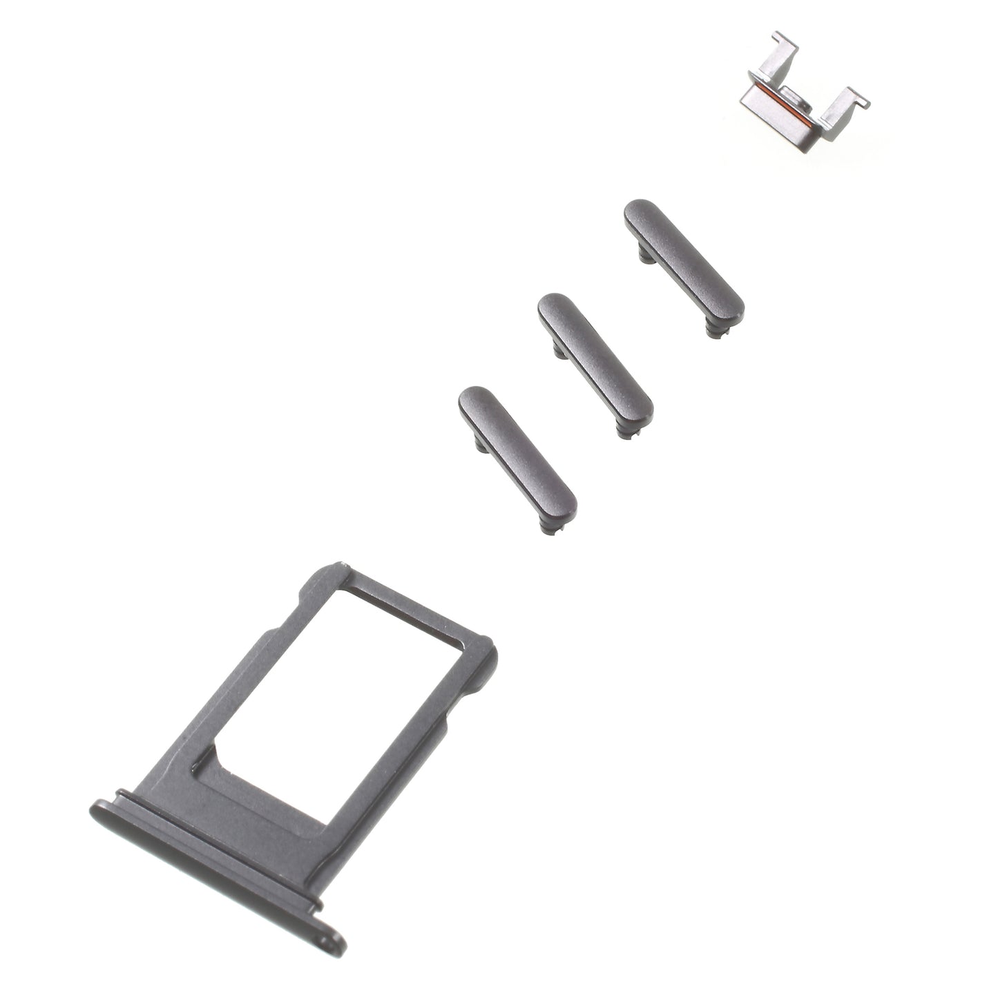 OEM for iPhone 8 4.7 Side Buttons Set (Mute / Power / Volume Buttons + Sim Card Tray)