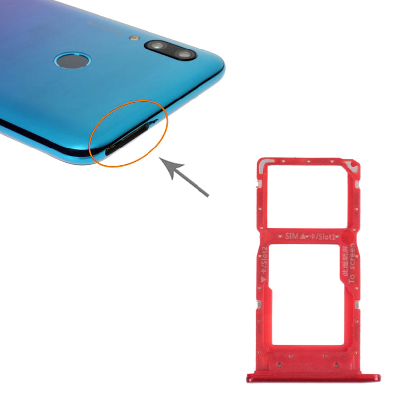 For Huawei P Smart (2019) OEM Dual SIM Card Tray Holder Replacement (without Logo)