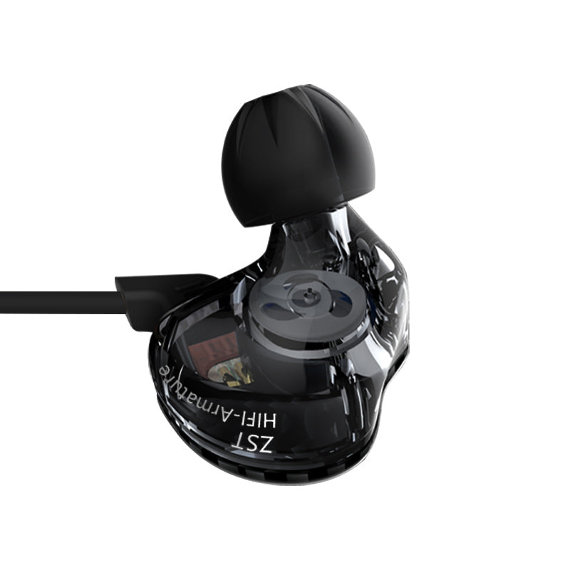KZ ZST Armature Dual Driver In-ear Earphone Detachable Cable Mega Bass Headset WITHOUT Mic