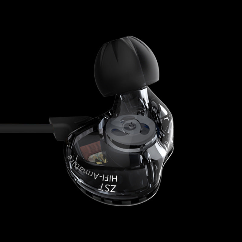KZ ZST Armature Dual Driver In-ear Earphone Detachable Cable Mega Bass Headset WITHOUT Mic