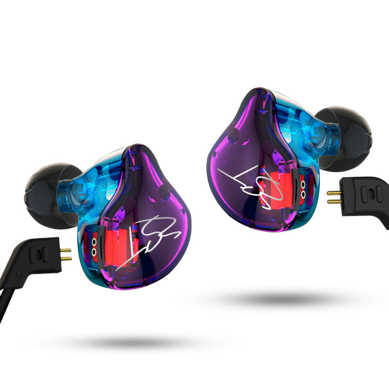 KZ ZST Armature Dual Driver In-ear Earphone Detachable Cable Mega Bass Headset WITHOUT Mic