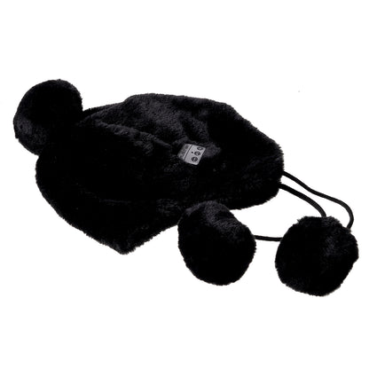 Fluffy Pompom Ball Bluetooth Music Hat with Stereo Headphone Speaker Hands-free Warm Outdoor Sports Hat for Men and Women