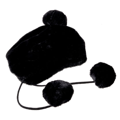 Fluffy Pompom Ball Bluetooth Music Hat with Stereo Headphone Speaker Hands-free Warm Outdoor Sports Hat for Men and Women
