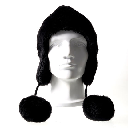 Fluffy Pompom Ball Bluetooth Music Hat with Stereo Headphone Speaker Hands-free Warm Outdoor Sports Hat for Men and Women