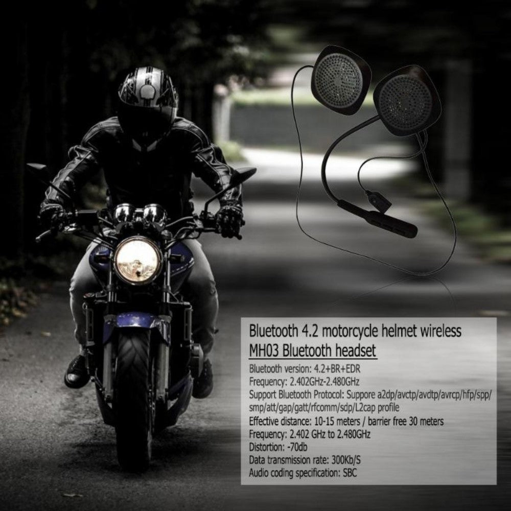 Motorcycle Motorbike Helmet Bluetooth Headset Wireless Headphone with Mic