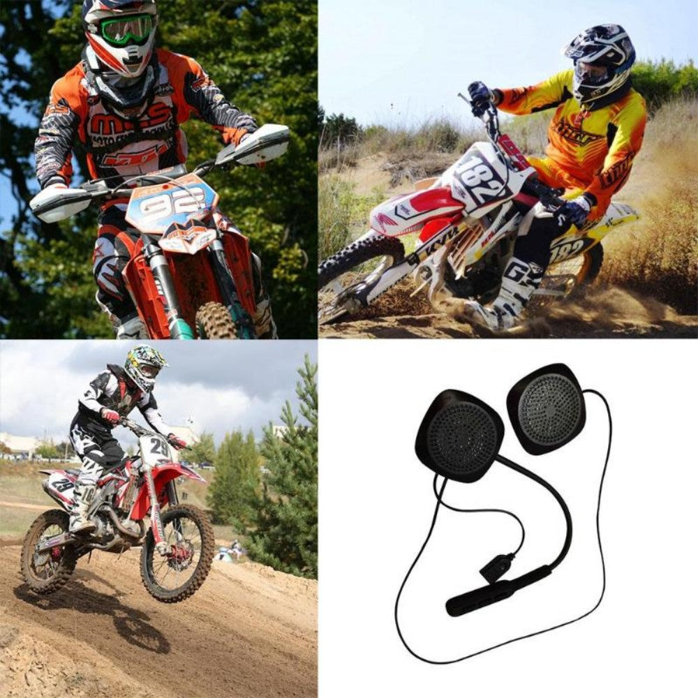 Motorcycle Motorbike Helmet Bluetooth Headset Wireless Headphone with Mic