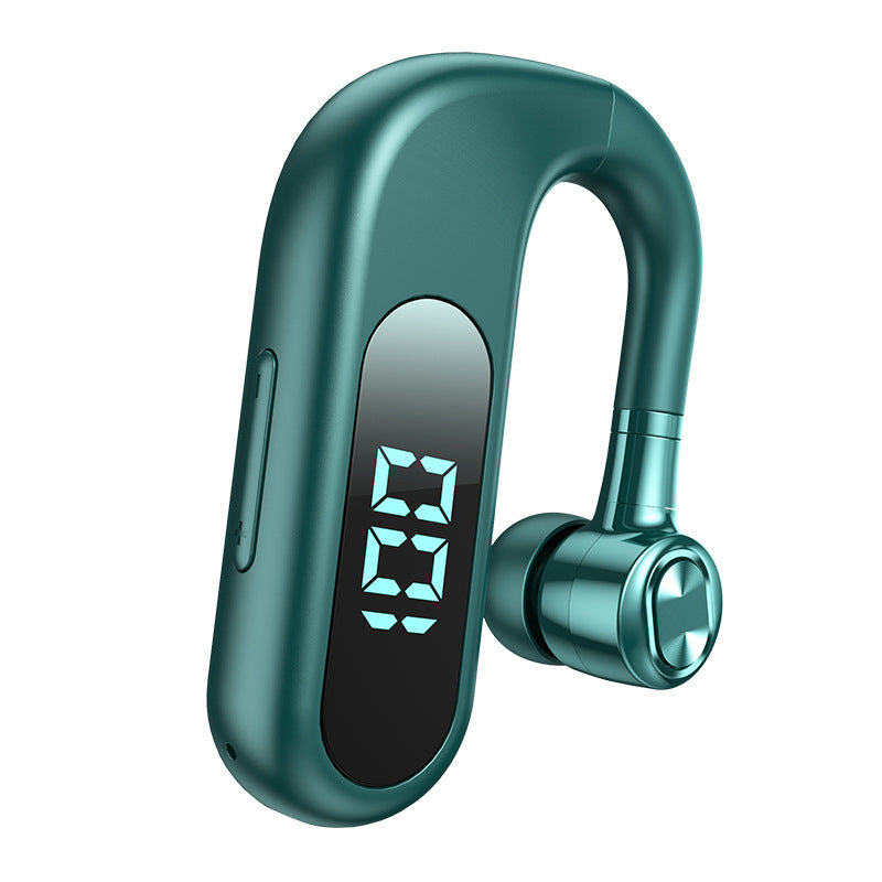 V13 Business Single Ear Earhook Wireless Bluetooth 5.2 Headset Hands-free Earphone with Smart Digital Display
