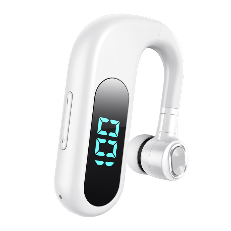 V13 Business Single Ear Earhook Wireless Bluetooth 5.2 Headset Hands-free Earphone with Smart Digital Display