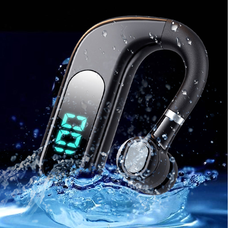 V13 Business Single Ear Earhook Wireless Bluetooth 5.2 Headset Hands-free Earphone with Smart Digital Display