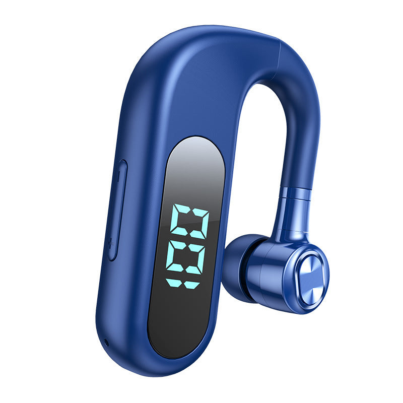 V13 Business Single Ear Earhook Wireless Bluetooth 5.2 Headset Hands-free Earphone with Smart Digital Display