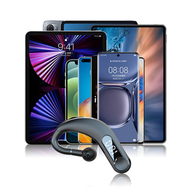 M22 Business Single Ear Wireless Bluetooth Earhook Headset Hands-free Call Music Earphone with Digital Power Display