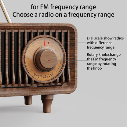 B9 Retro Bluetooth Speaker TF Card FM Radio Better Stereo Bass Sound Portable Wireless Speaker for Home Office Travel