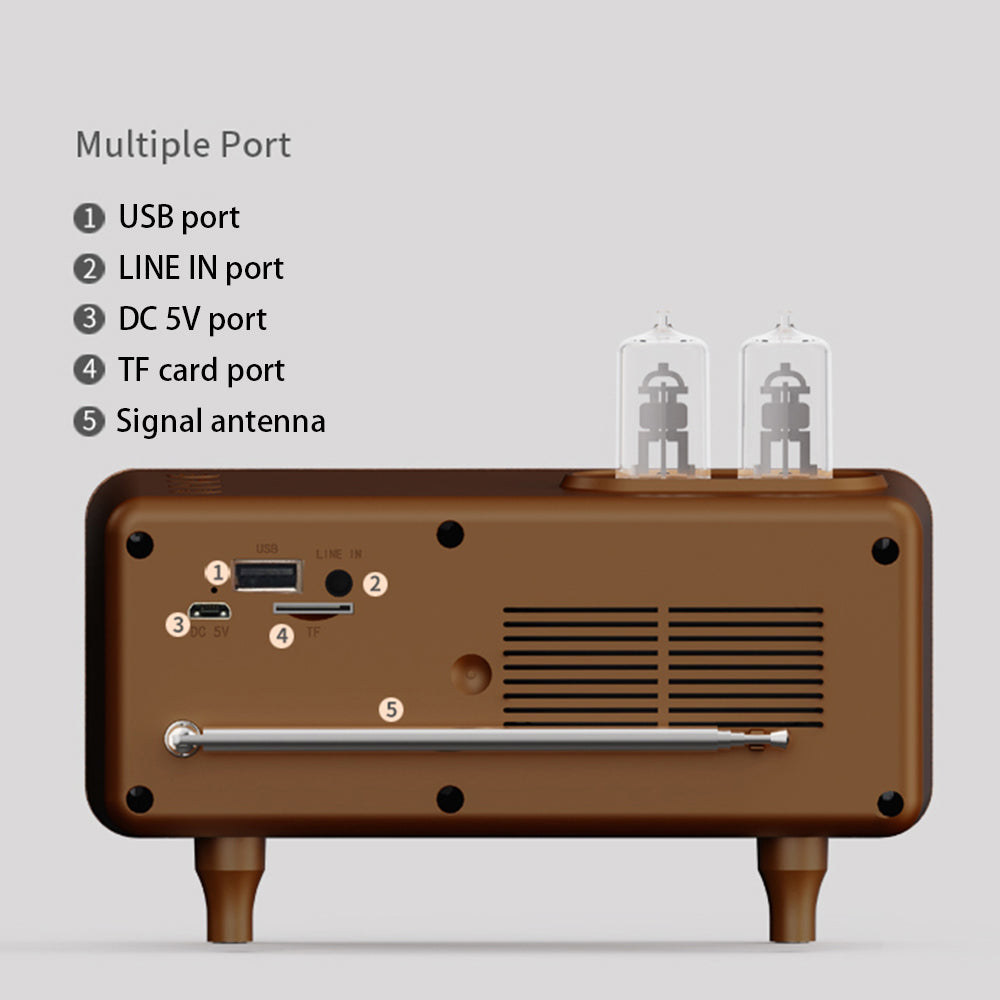 B9 Retro Bluetooth Speaker TF Card FM Radio Better Stereo Bass Sound Portable Wireless Speaker for Home Office Travel