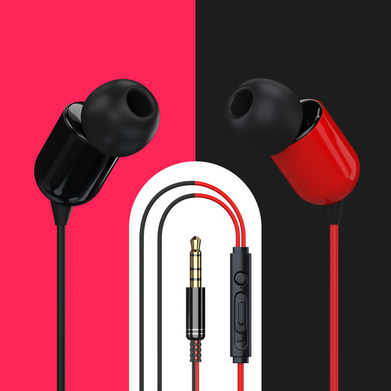 Universal 3.5mm Wired In-ear Earphone with Mic for iPhone Samsung(Cable Length: 3M)