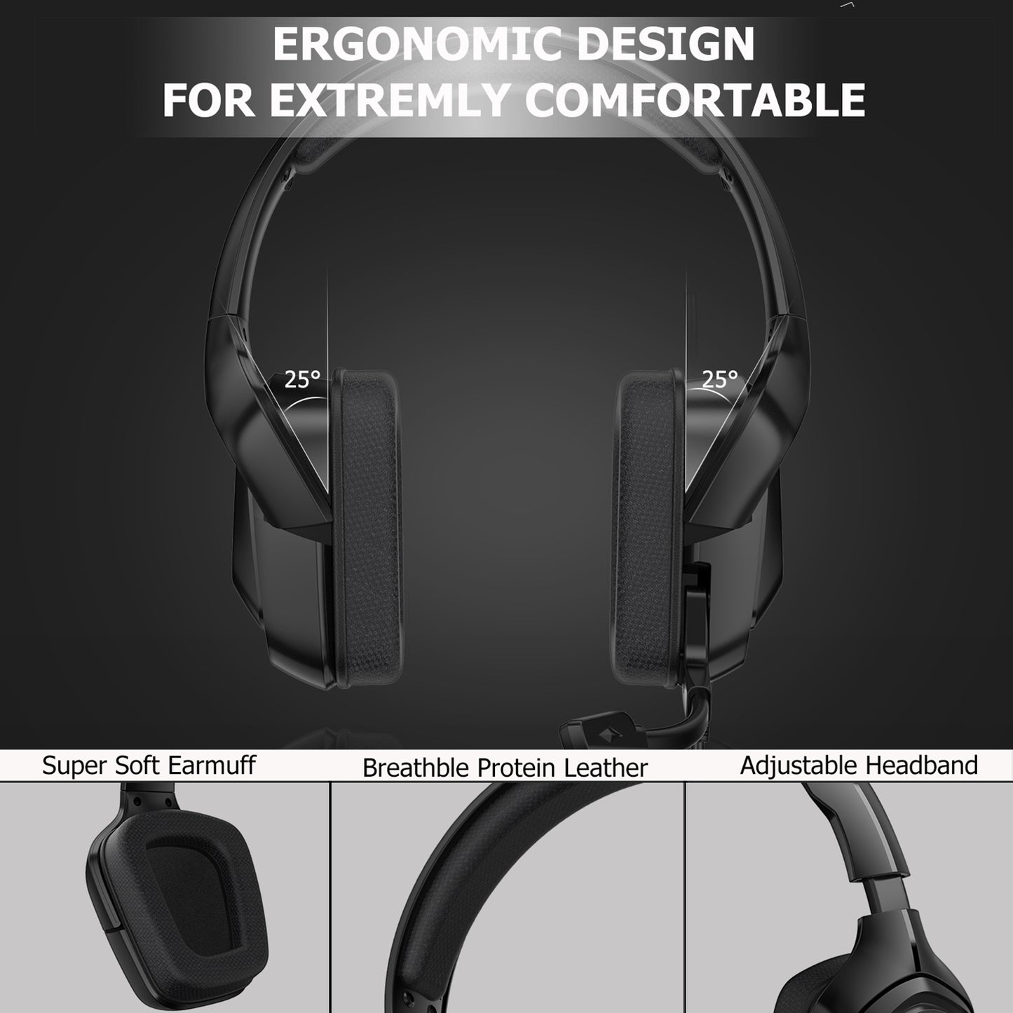 ONIKUMA K20 Stereo Gaming Headset Over Ear Headphones with Microphone