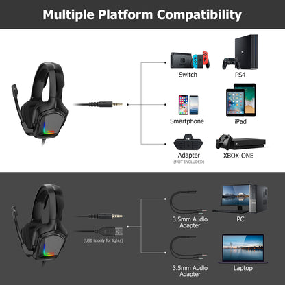 ONIKUMA K20 Stereo Gaming Headset Over Ear Headphones with Microphone