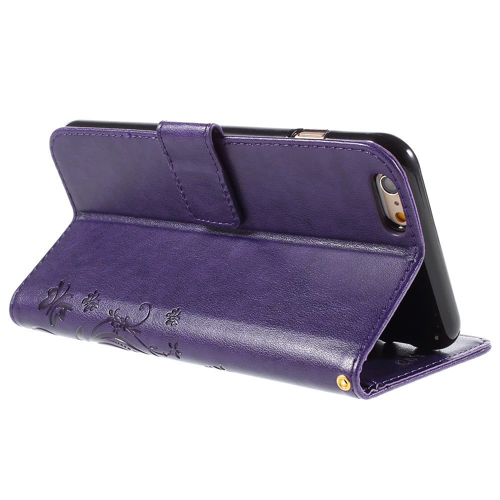 Butterfly Leather Wallet Stand Case for iPhone 6s Plus 6 Plus