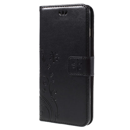 Butterfly Leather Wallet Stand Case for iPhone 6s 6 4.7 inch with Reversed Magnetic Clasp