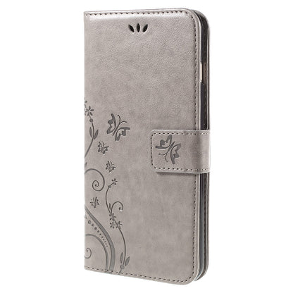 Butterfly Leather Wallet Stand Case for iPhone 6s 6 4.7 inch with Reversed Magnetic Clasp