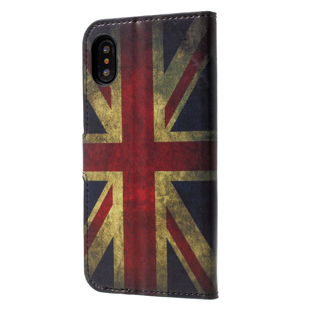 Pattern Printing Wallet Leather Flip Shell for iPhone X/XS 5.8 inch