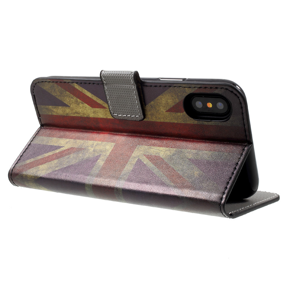 Pattern Printing Wallet Leather Flip Shell for iPhone X/XS 5.8 inch