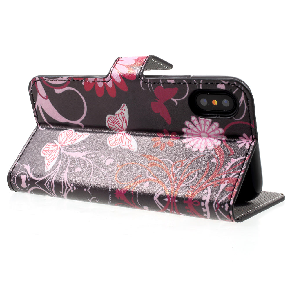 Pattern Printing Wallet Leather Flip Shell for iPhone X/XS 5.8 inch