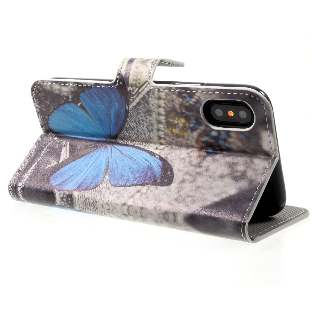 Pattern Printing Wallet Leather Flip Shell for iPhone X/XS 5.8 inch