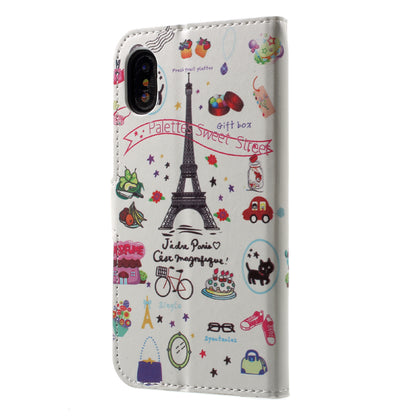 Pattern Printing Wallet Leather Flip Shell for iPhone X/XS 5.8 inch