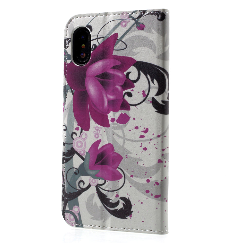 Pattern Printing Wallet Leather Flip Shell for iPhone X/XS 5.8 inch