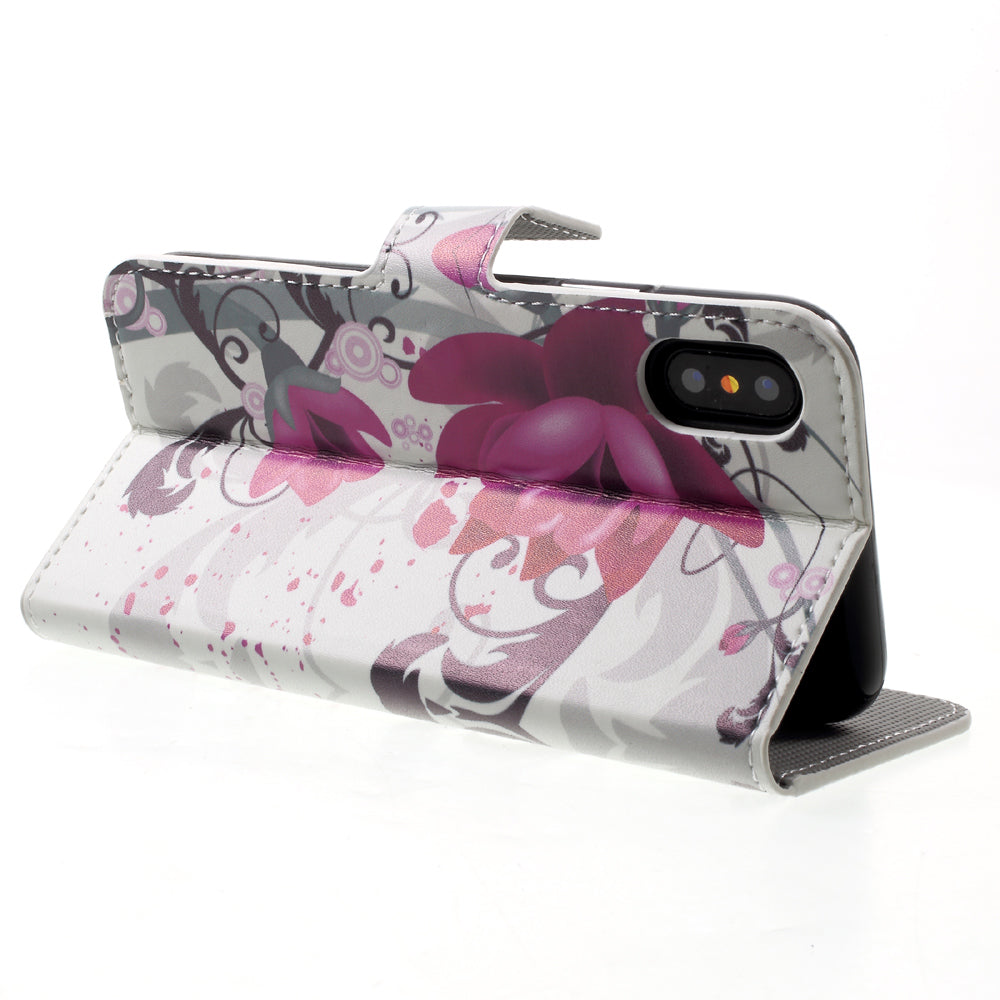 Pattern Printing Wallet Leather Flip Shell for iPhone X/XS 5.8 inch