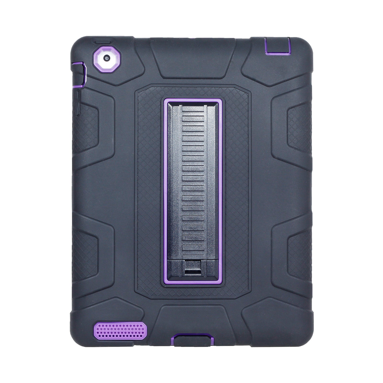 For iPad 4 Detachable 2-in-1 Shock Proof Anti-dust Protective TPU + PC Kickstand Case