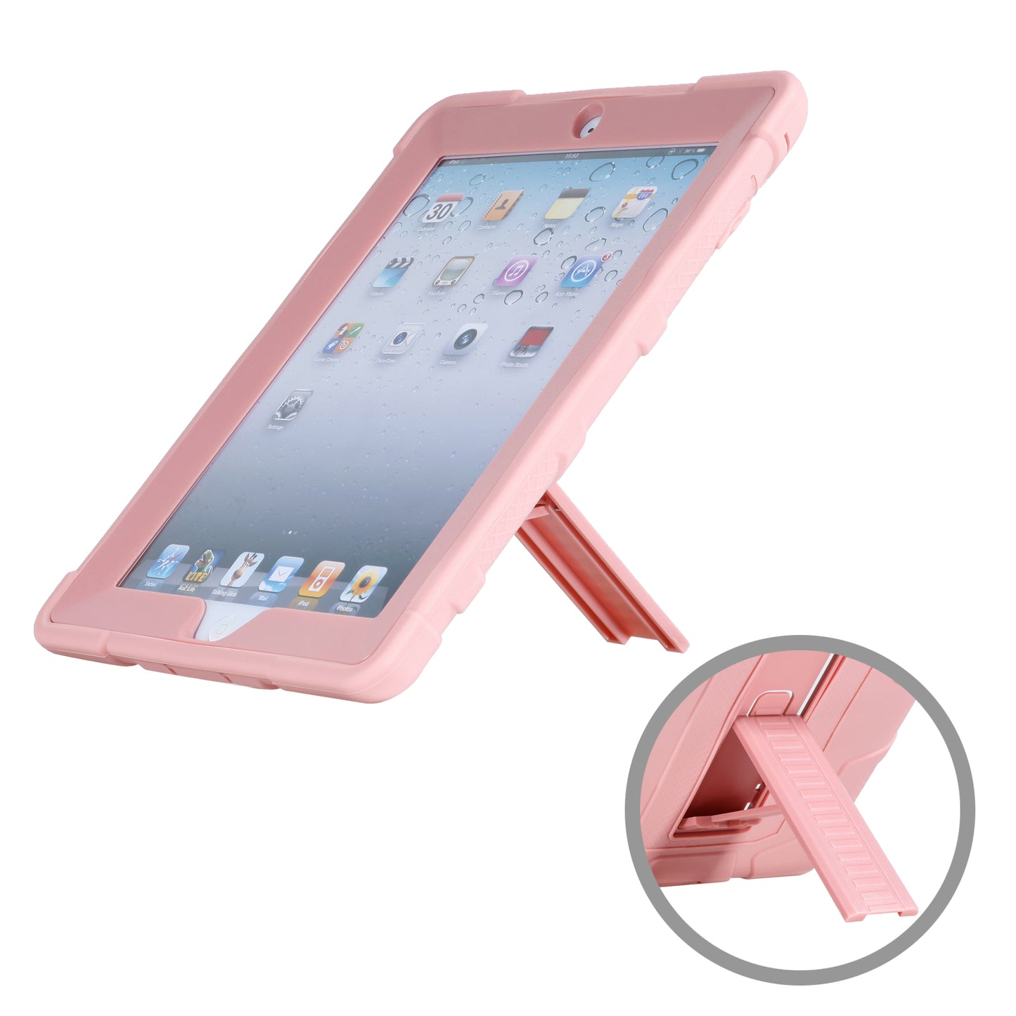 For iPad 4 Detachable 2-in-1 Shock Proof Anti-dust Protective TPU + PC Kickstand Case