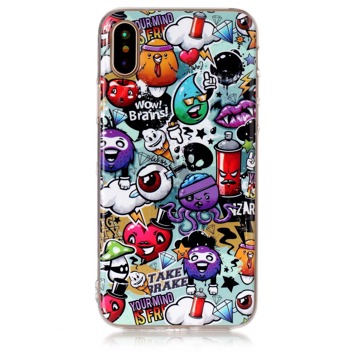 Luminous IMD Patterned TPU Cover for iPhone XS / X/Ten 5.8 inch
