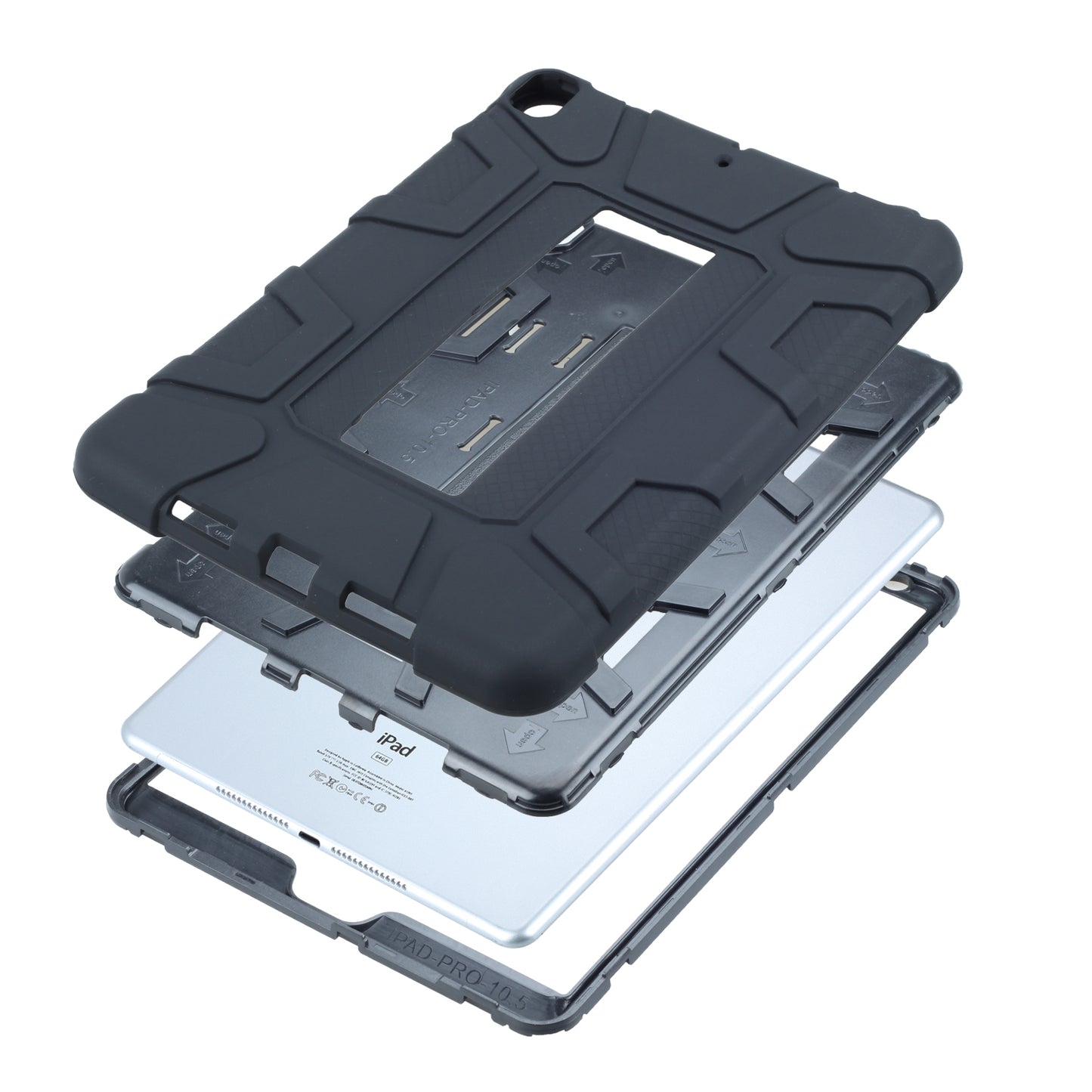 Detachable 2-in-1 Anti-dust Shock Proof Protective TPU + PC Kickstand Shell for iPad Air 10.5 (2019) / Pro 10.5 (2017)