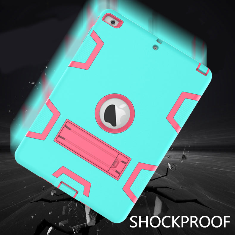 Kickstand PC Silicone Hybrid Armor Defender Case for iPad Air