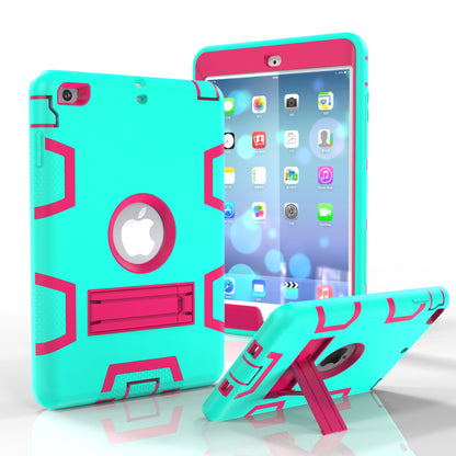 Kickstand PC Silicone Hybrid Armor Defender Case for iPad mini 3 2 1
