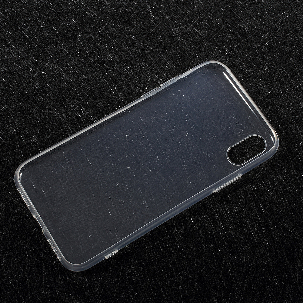 For iPhone XS / X 5.8 inch Clear TPU Case Cover with Non-slip Inner
