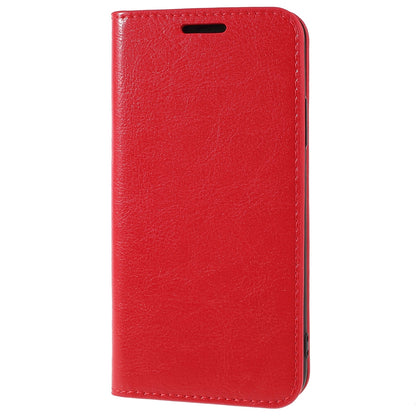 Crazy Horse Genuine Leather Case for iPhone X 5.8 inch, Stand Wallet Flip Folio Protective Cover