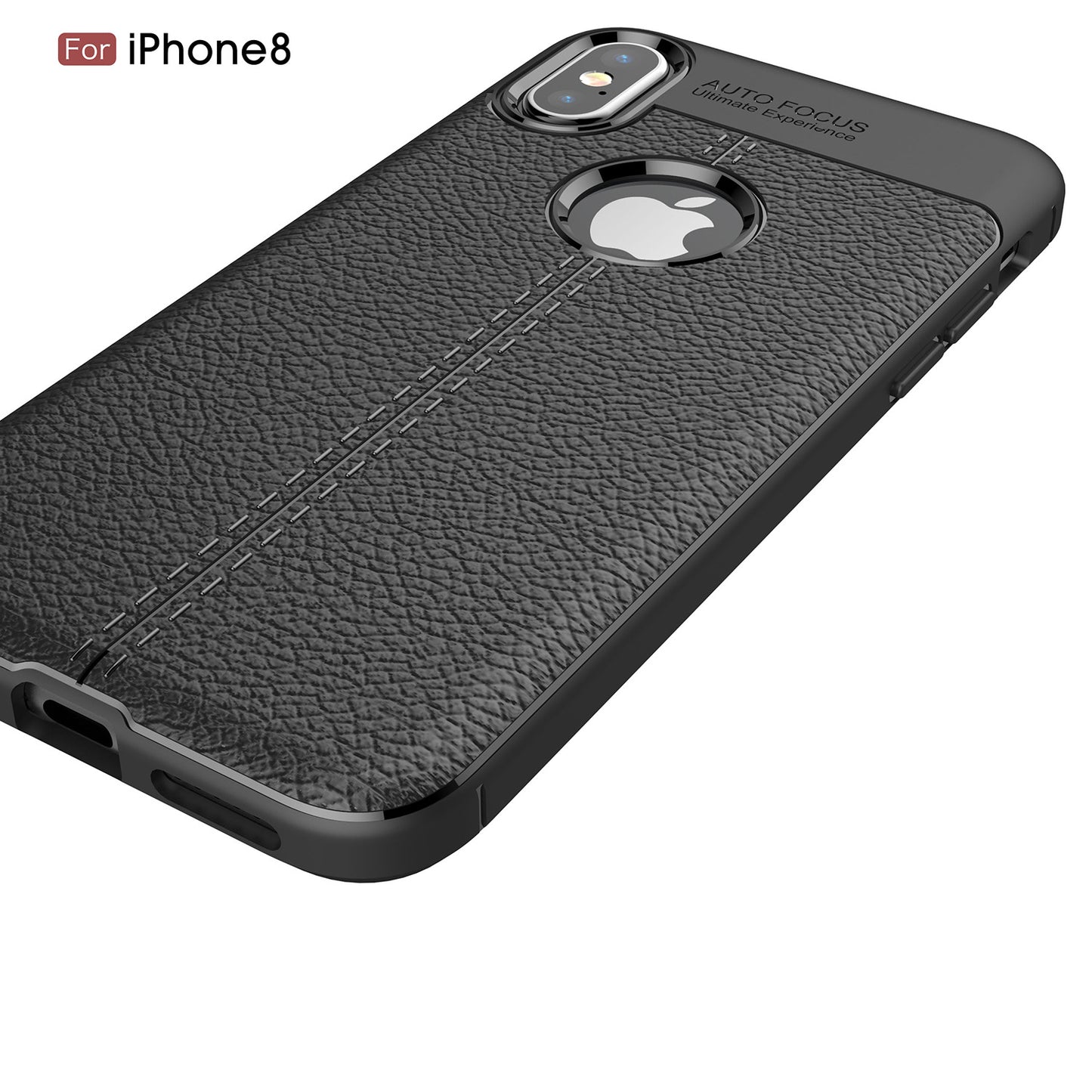 For iPhone XS / X/10 5.8 inch Litchi Grain Soft TPU Case Mobile Phone Cover