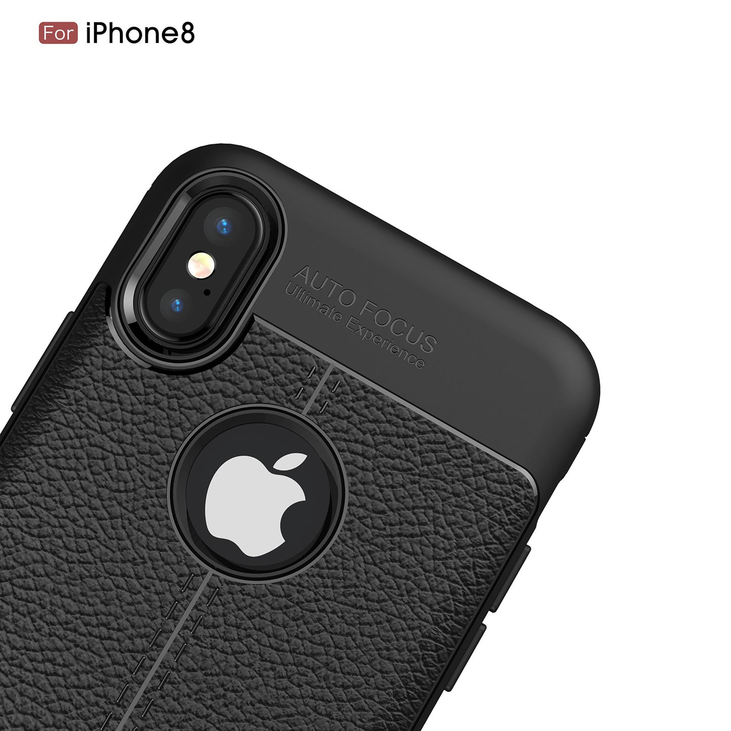 For iPhone XS / X/10 5.8 inch Litchi Grain Soft TPU Case Mobile Phone Cover
