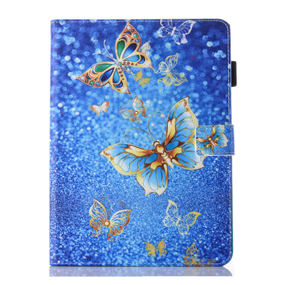 Pattern Printing Card Holder Leather Stand Smart Tablet Case for iPad 9.7 inch (2018)/9.7-inch (2017)