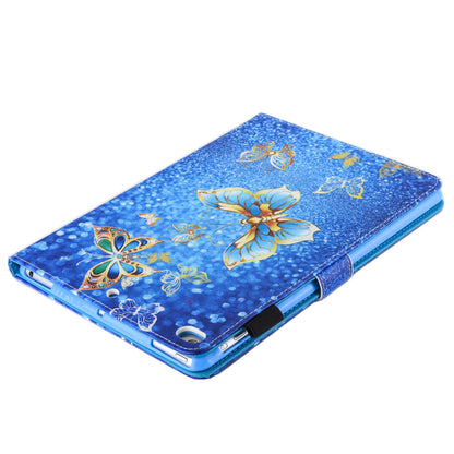 Pattern Printing Card Holder Leather Stand Smart Tablet Case for iPad 9.7 inch (2018)/9.7-inch (2017)