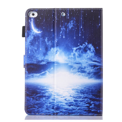 Pattern Printing Card Holder Leather Stand Smart Tablet Case for iPad 9.7 inch (2018)/9.7-inch (2017)