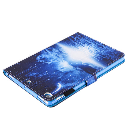 Pattern Printing Card Holder Leather Stand Smart Tablet Case for iPad 9.7 inch (2018)/9.7-inch (2017)