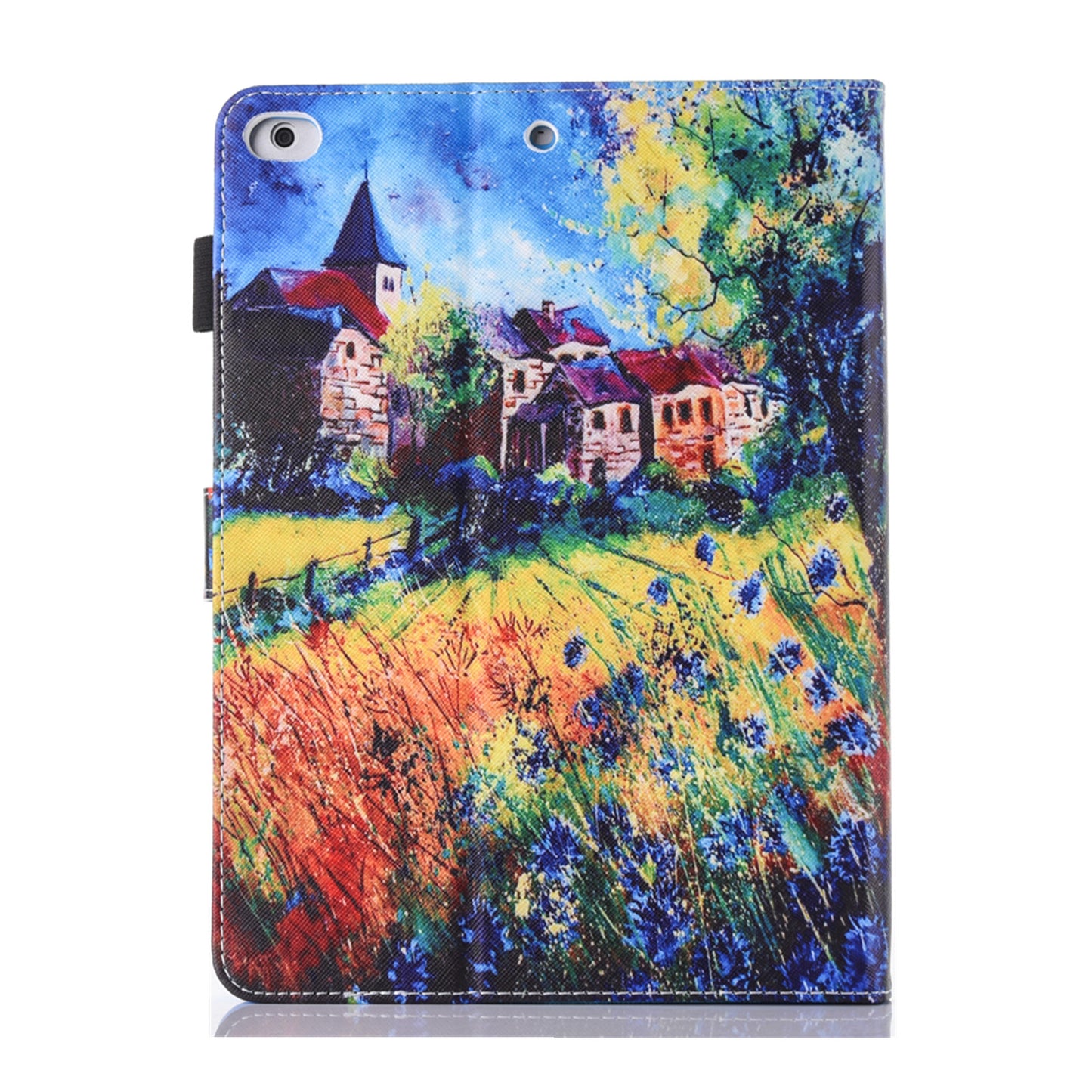 Pattern Printing Card Holder Leather Stand Smart Tablet Case for iPad 9.7 inch (2018)/9.7-inch (2017)