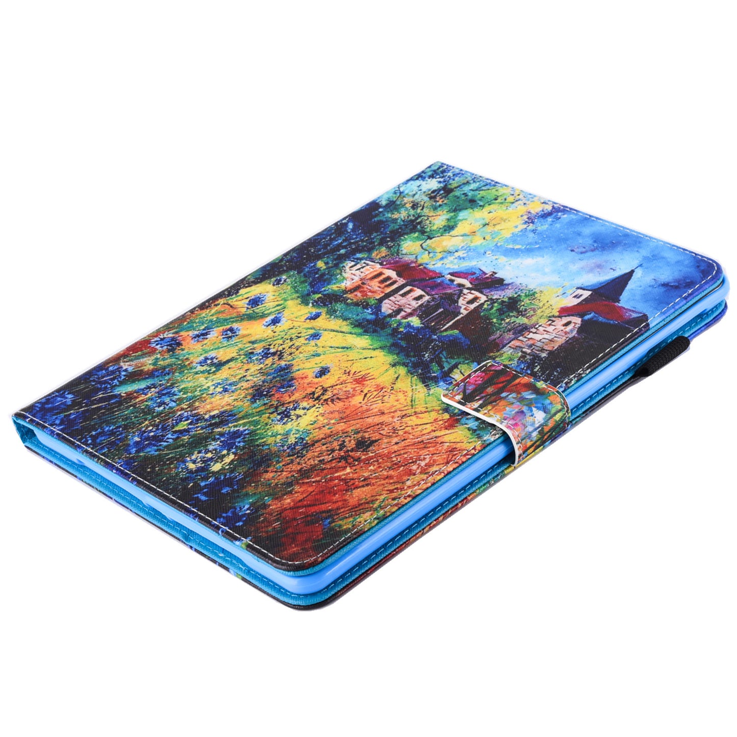 Pattern Printing Card Holder Leather Stand Smart Tablet Case for iPad 9.7 inch (2018)/9.7-inch (2017)